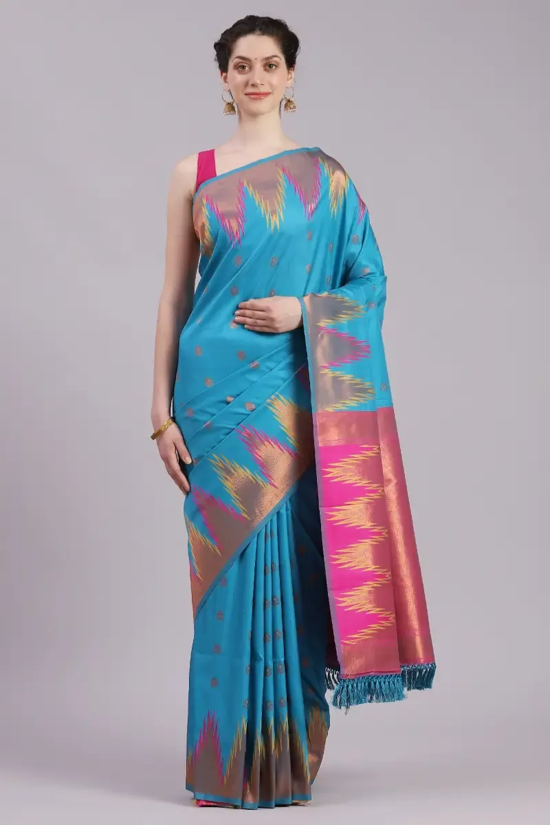 Silk Woven Design Saree with Blouse for Women