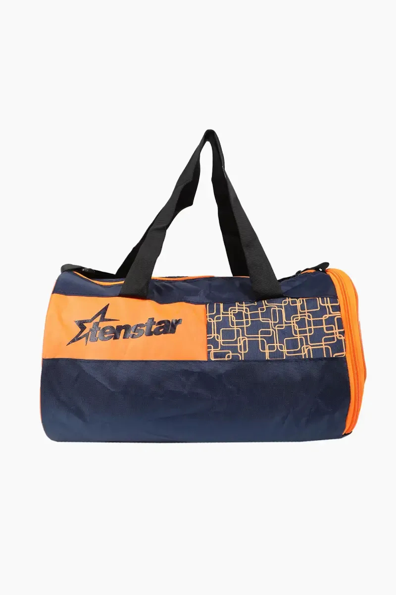 Gym Bag/Duffle Bag (Blue/Orange) - Medium