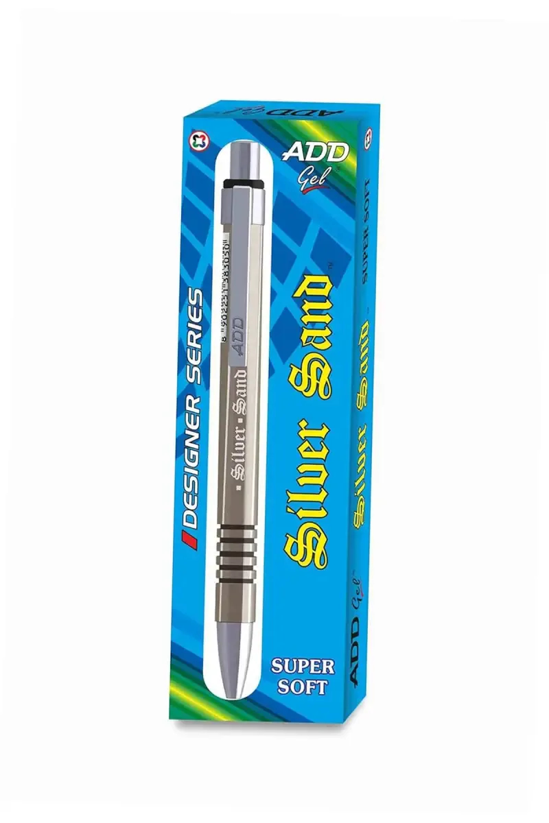 Add Gel Silver Sand Ball Pen (Blue Ink) - Pack Of 1