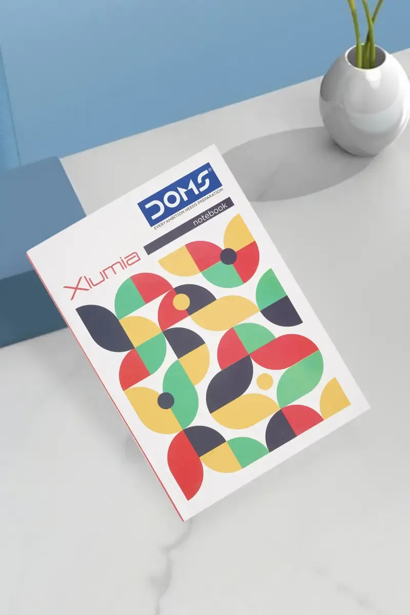 Doms Xlumia Exercise Ruled Note Book - 192 Pages (Yellow & Red)