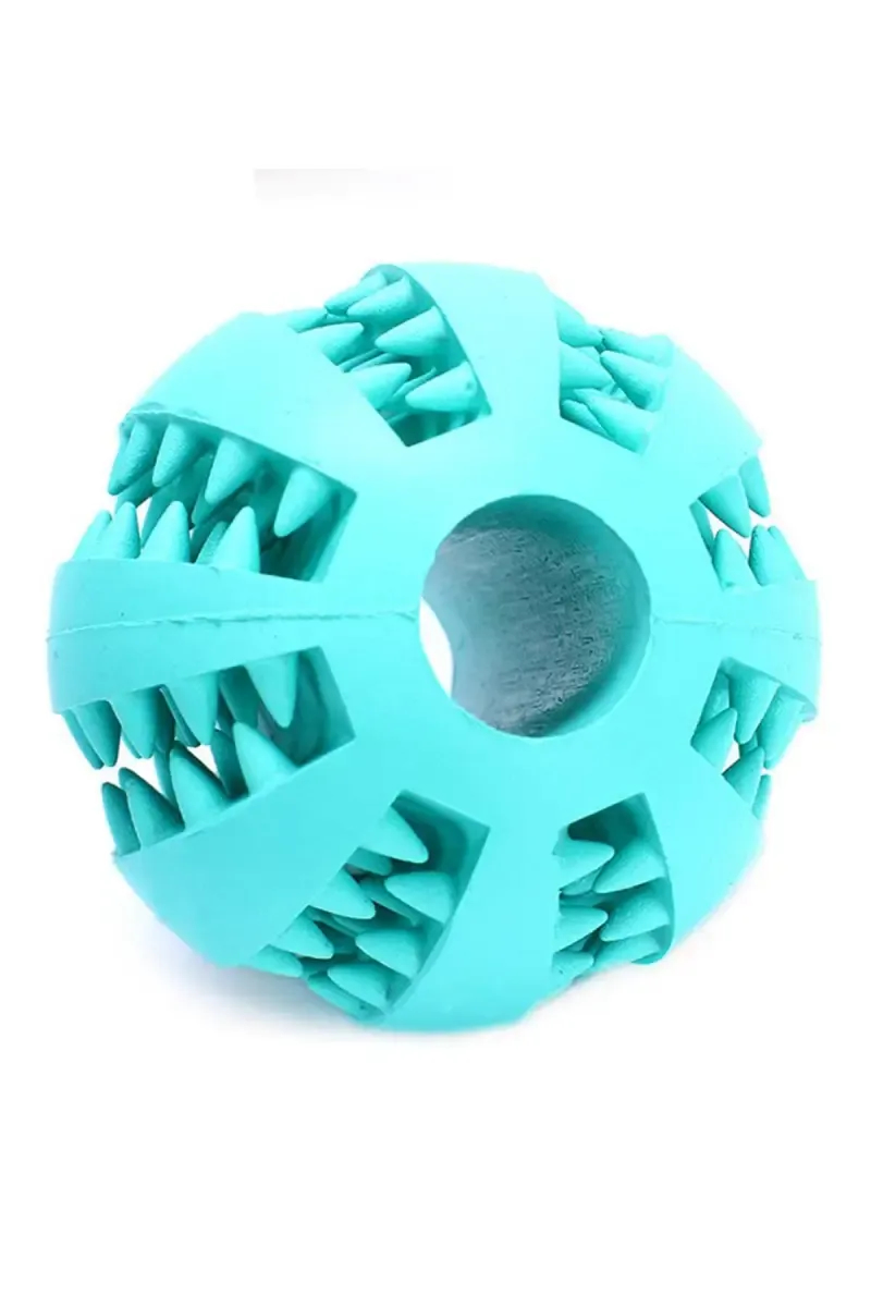 Canine Chew Treat Ball For Dog (Sky Blue) - Large 
