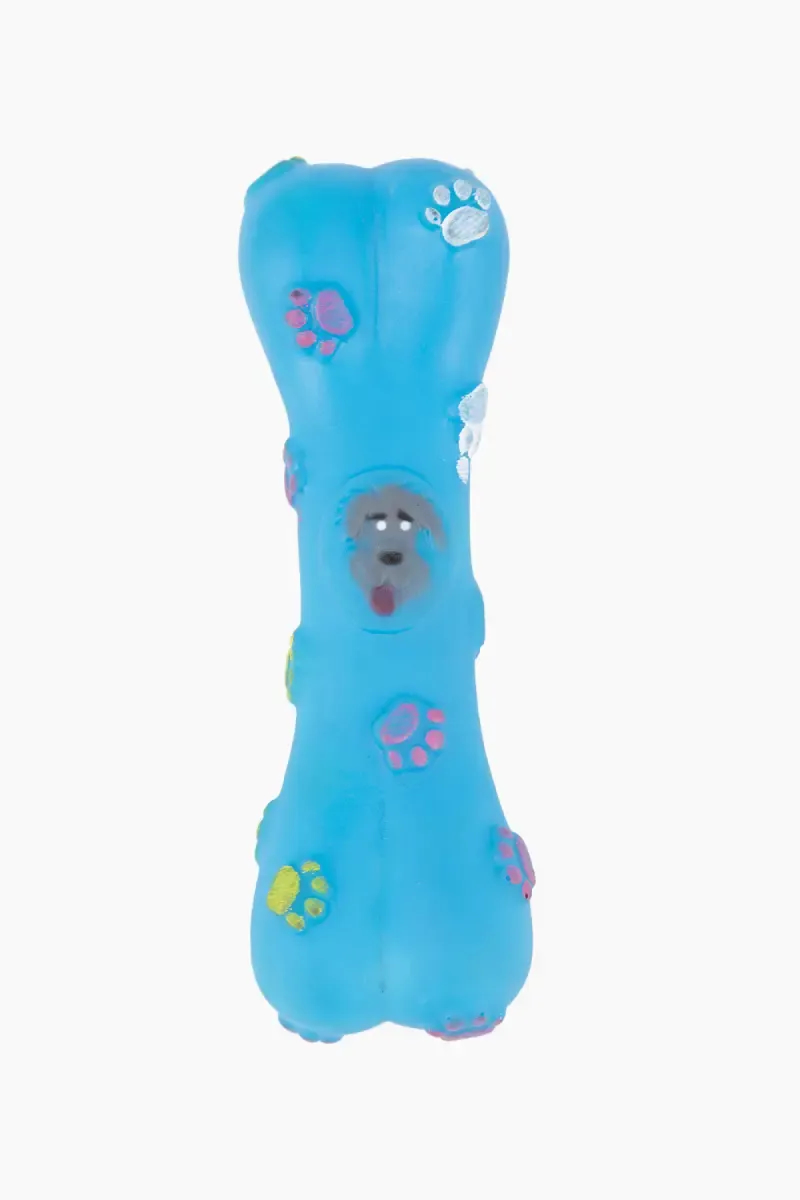 Canine Squeeky Bone Toy For Dogs (Blue) - Small