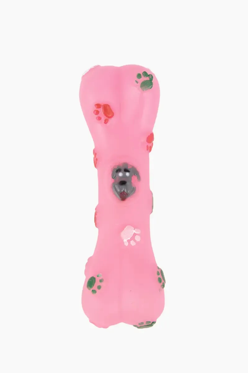 Canine Squeeky Bone Toy For Dogs (Pink) - Small