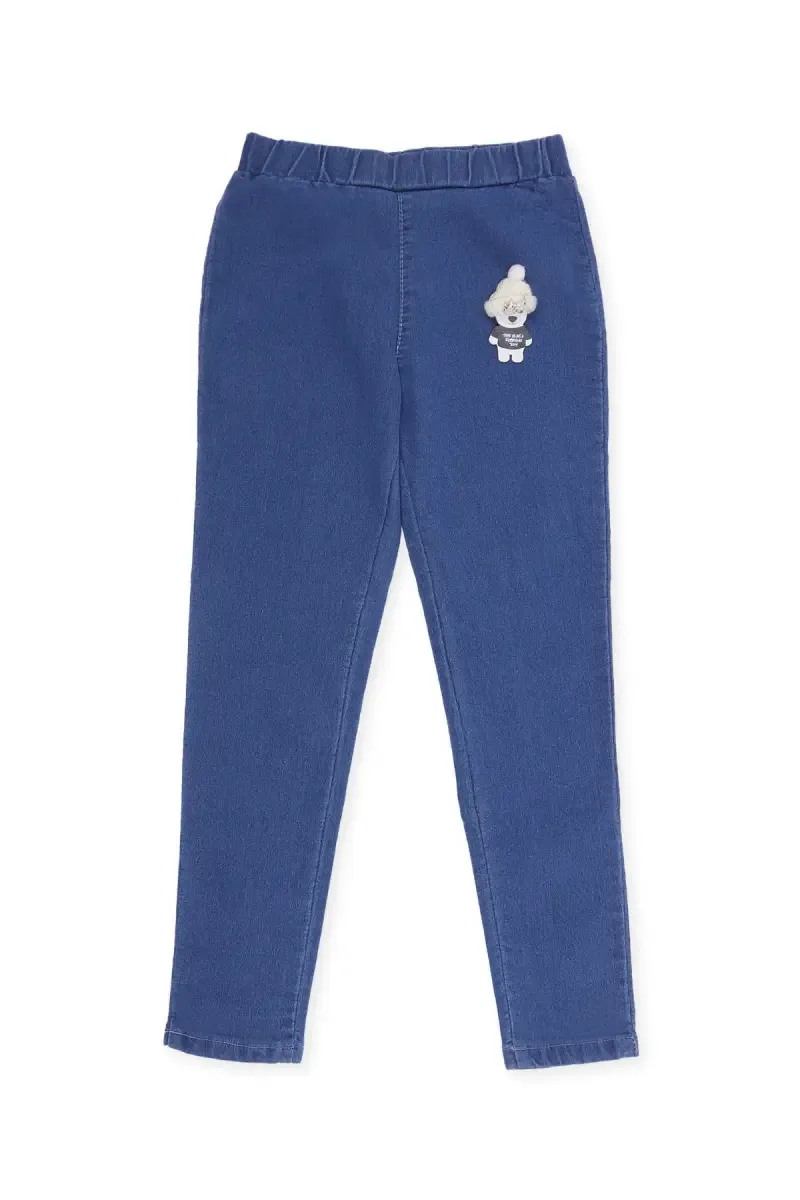 Girl's Denim Solid Casual Jeggings 