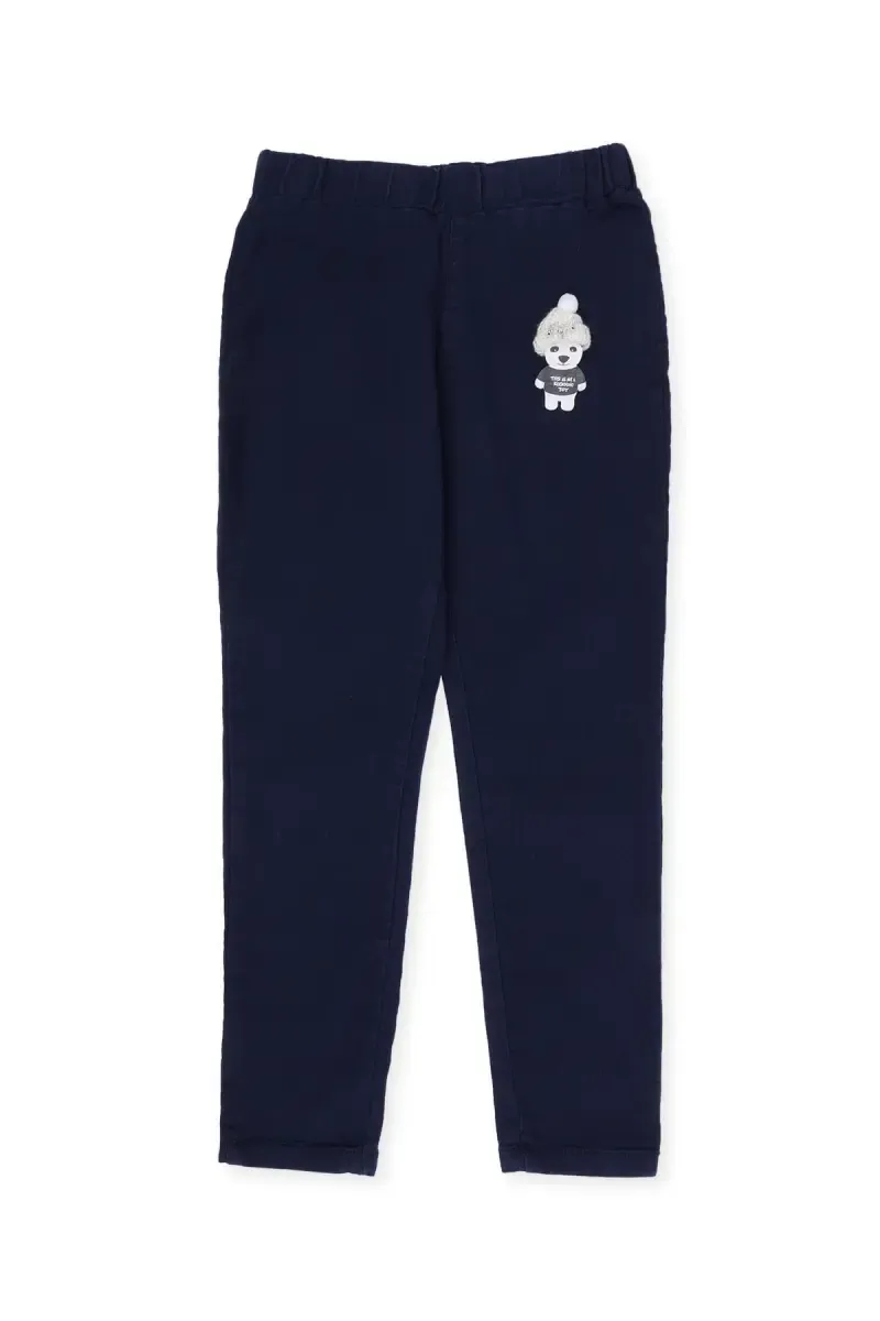 Girl's Denim Solid Casual Jeggings 