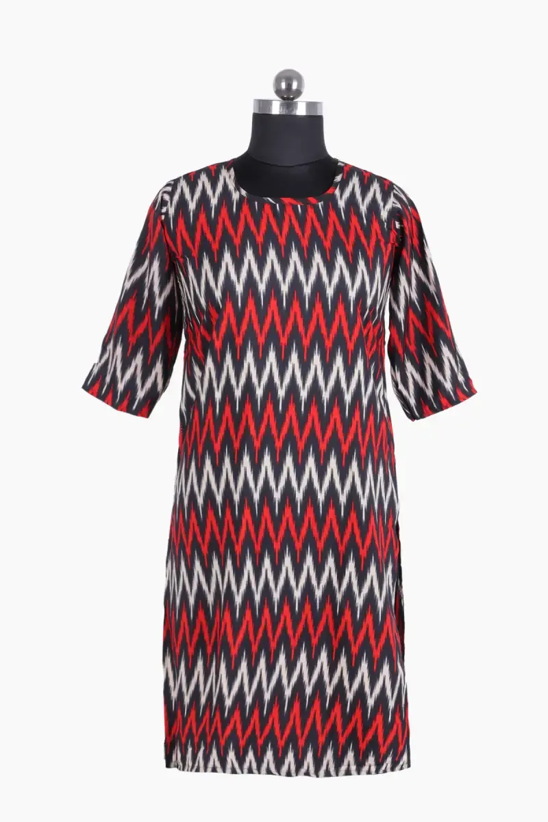 Georgette Chevron Printed Kurti for Women
