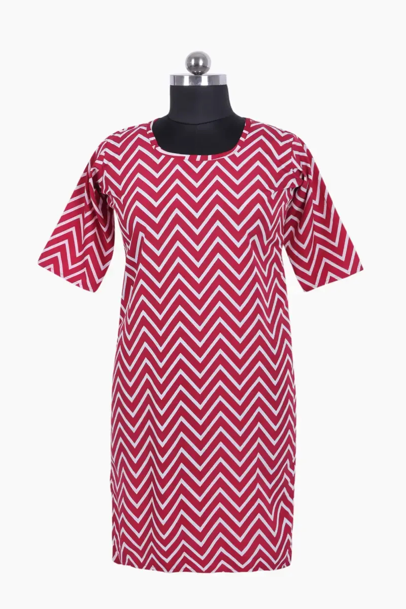 Georgette Chevron Print Kurti for Women