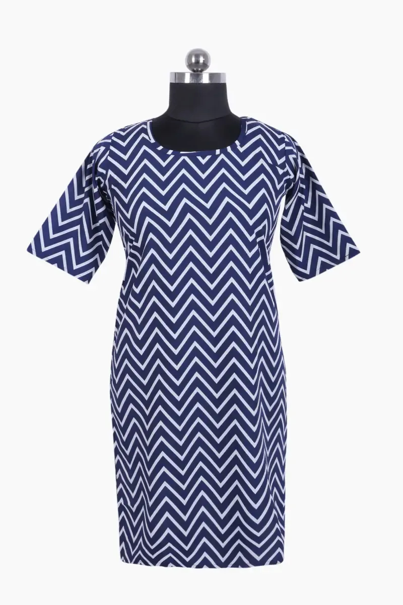 Georgette Chevron Print Kurti for Women