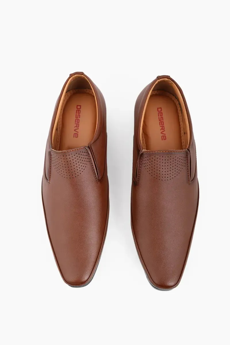Slip-On Solid Formal Shoes for Men