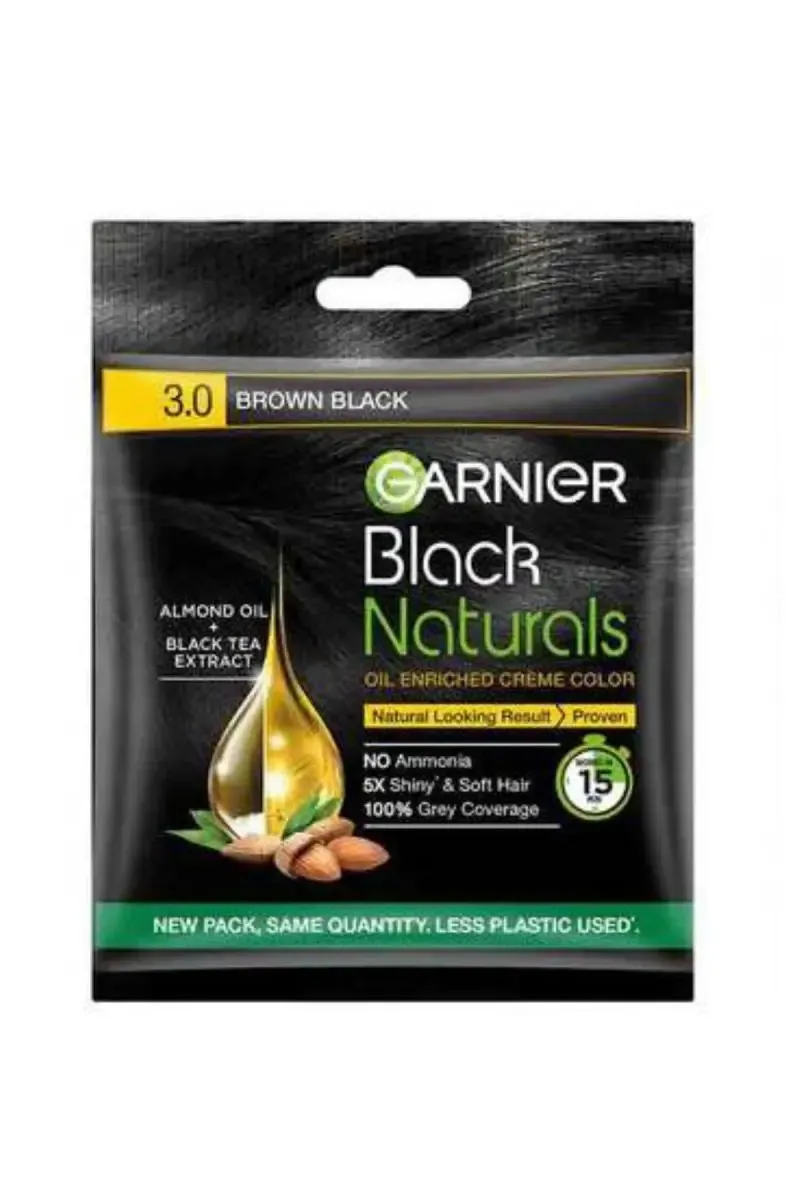 Garnier Black Naturals Oil Enriched Creme Hair Color - 40g