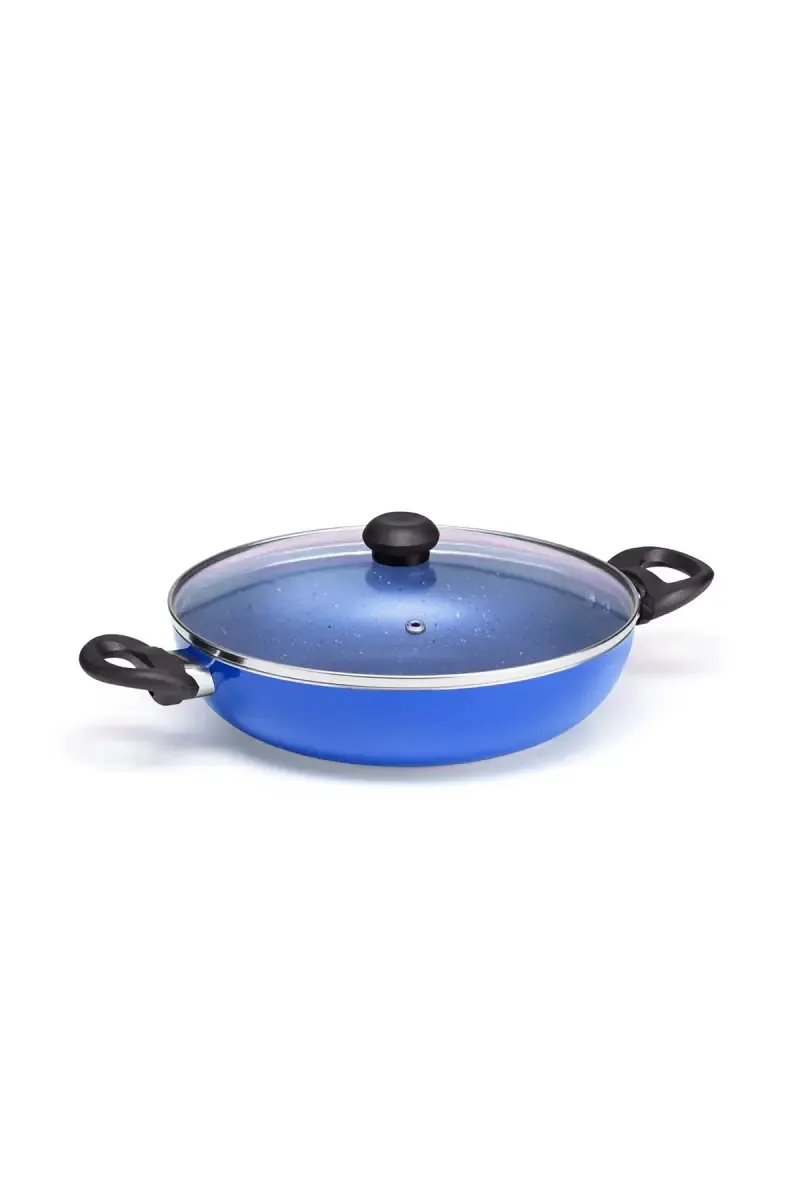 Butterfly Aluminium Coral DLX Granite Non Stick Kadai with Glass Lid - 1800ml/240mm