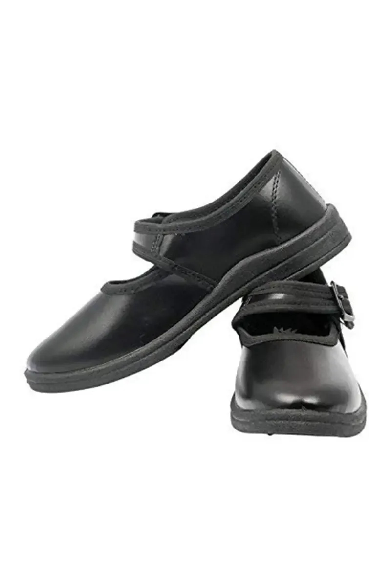 Girl's Solid Buckle Closure School Shoes