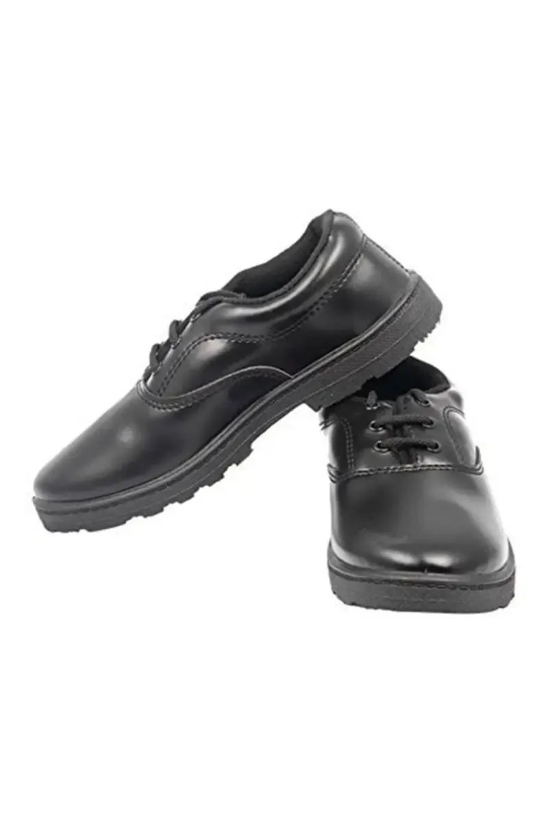 Boys Solid Lace-up School Shoes