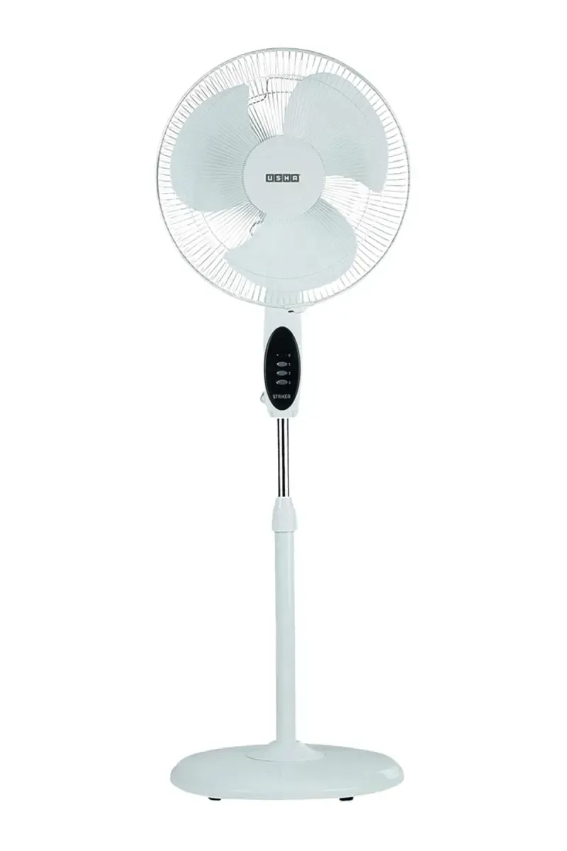 Usha Striker Hi Speed 400mm 3 Blade Pedestal Fan (White)
