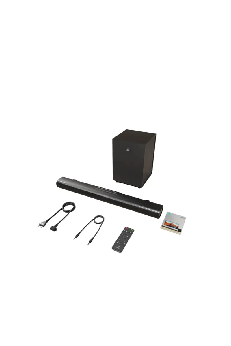 iGear Amplify 120W Soundbar with a 2.1Ch Subwoofer, v5.3 BT, Remote, Multifunctional Control (Black)