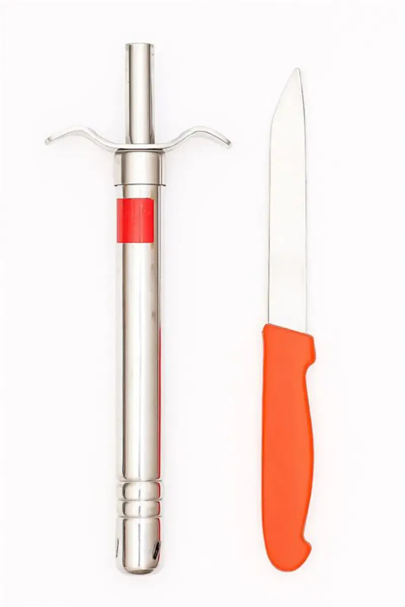 Flare Stainless Steel Gas Lighter with Knife - 2pc