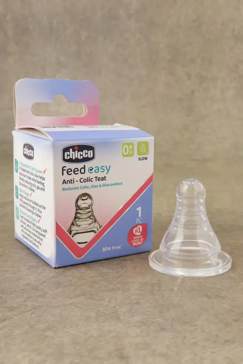 Chicco Feed  Slow Flow Teat (Transparent)