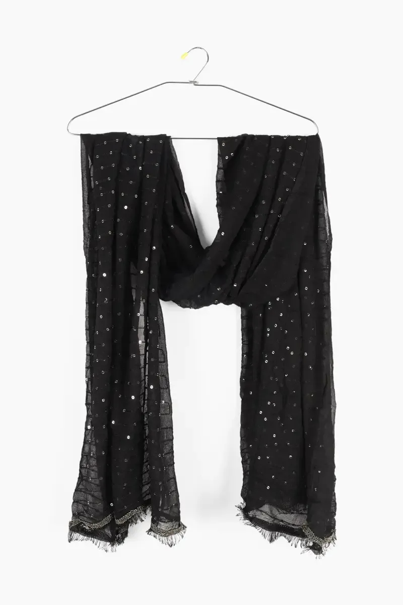 Chiffon Sequin Embellished Dupatta for Women