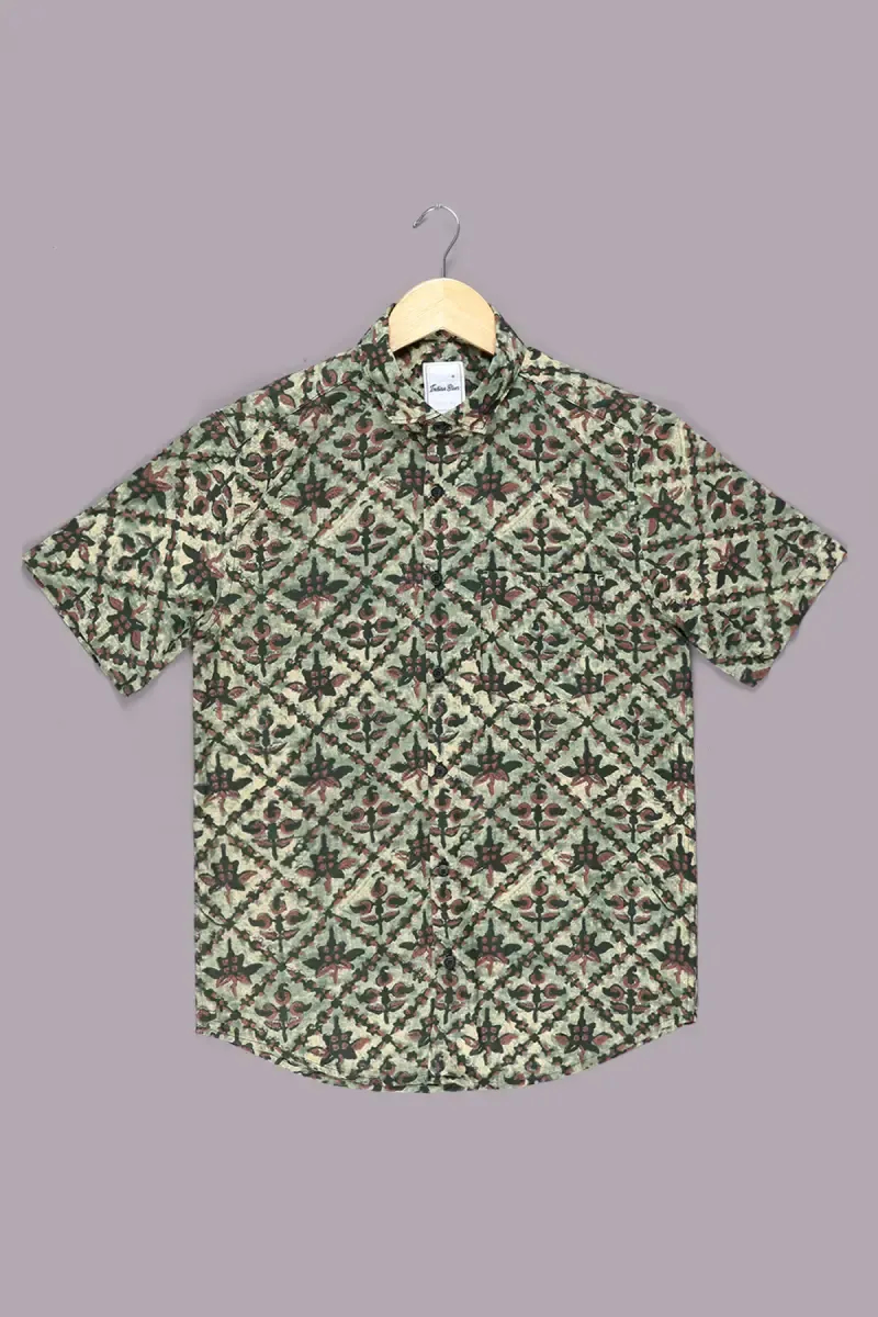 Men's Cotton Ethnic Motifs Print Shirt
