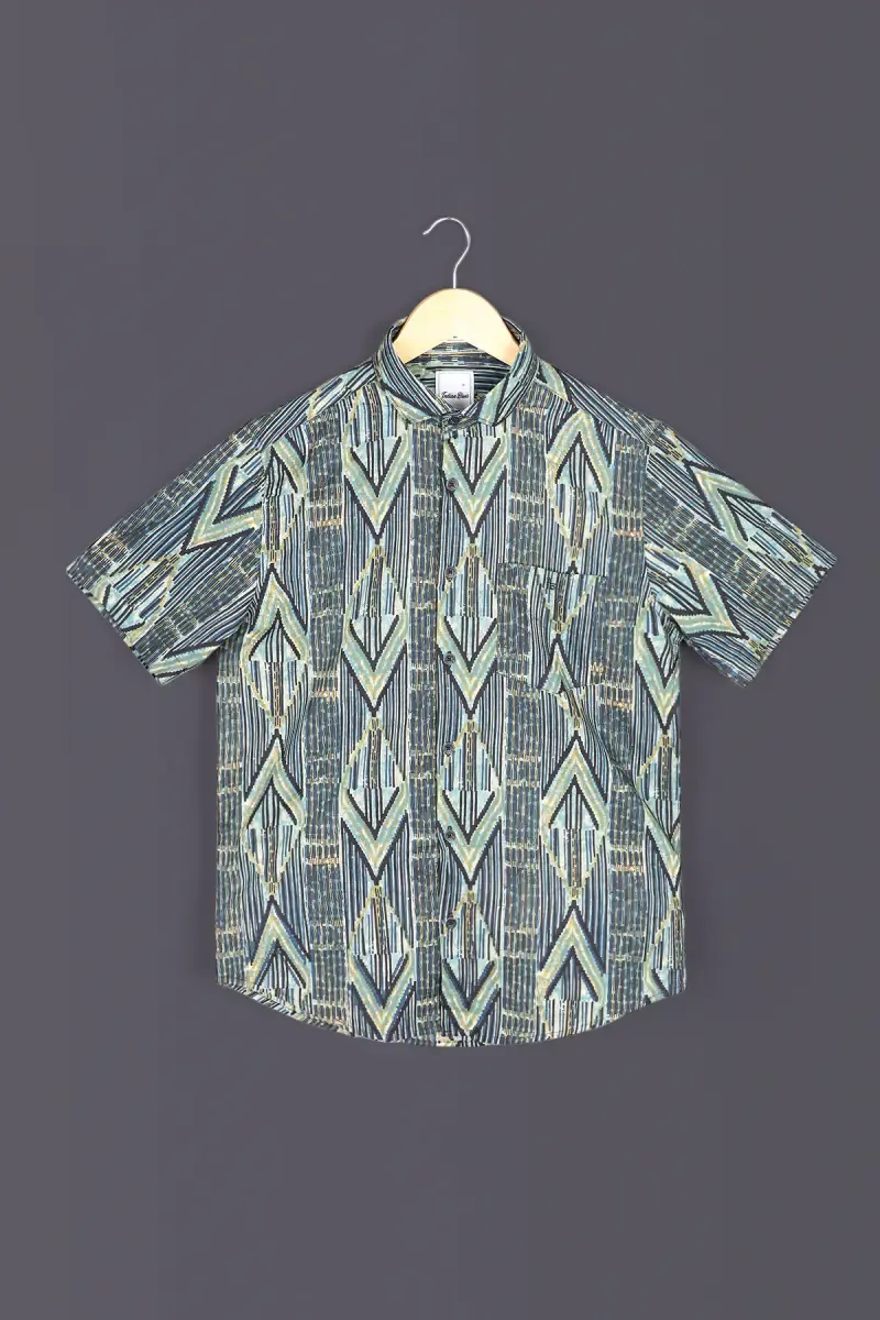 Men's Cotton Abstract Print Shirt