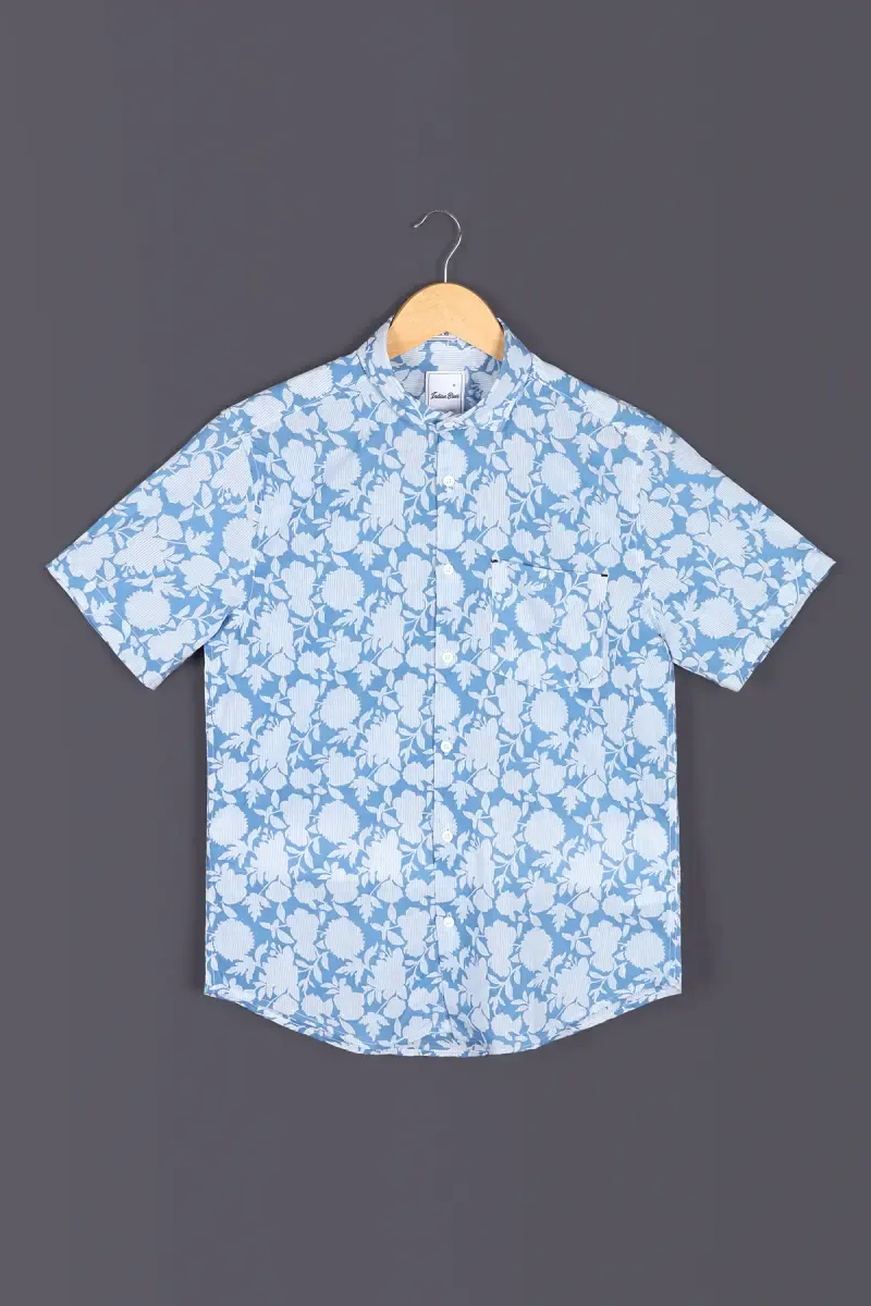 Men's Cotton Floral Print Shirt