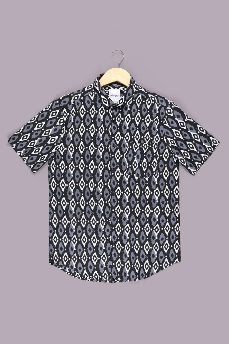 Men's Cotton Abstract Print Shirt