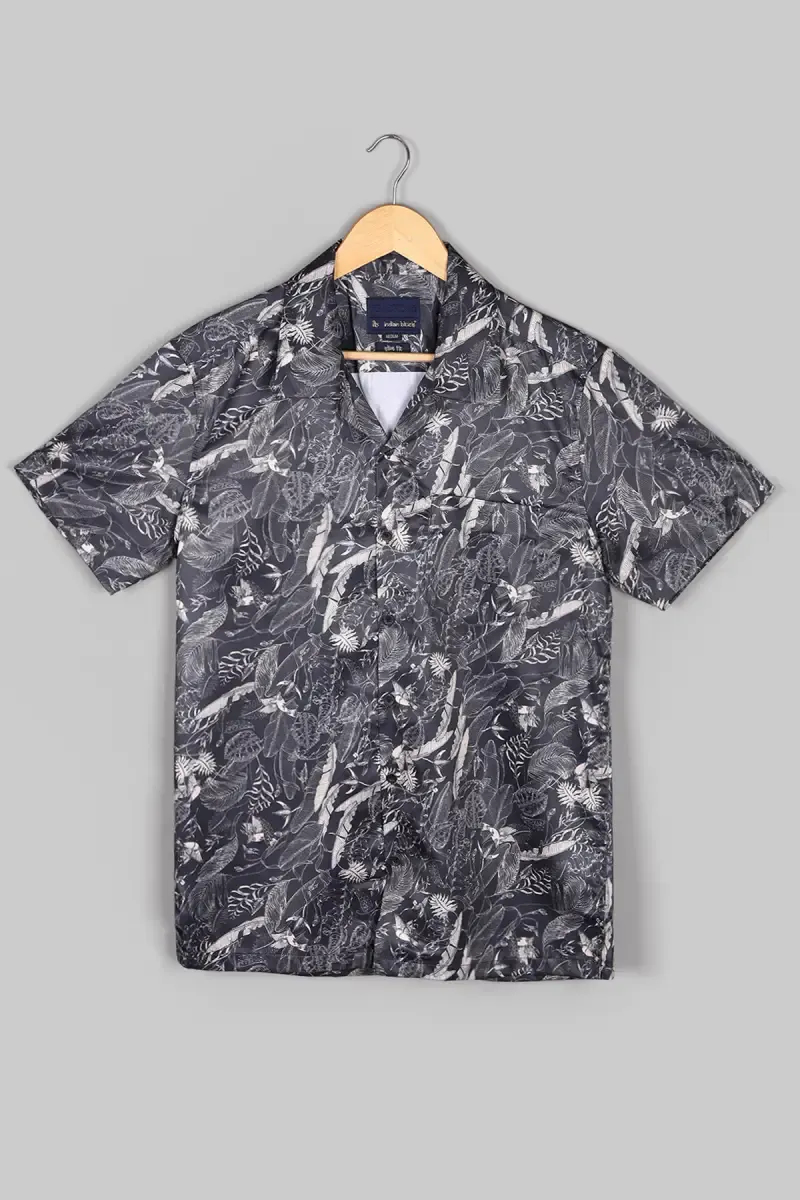 Men's Cotton Botanical Print Shirt