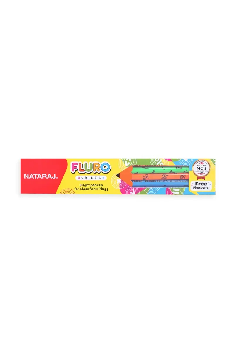 Natraj Fluro Points Pencils - Pack Of 10 
