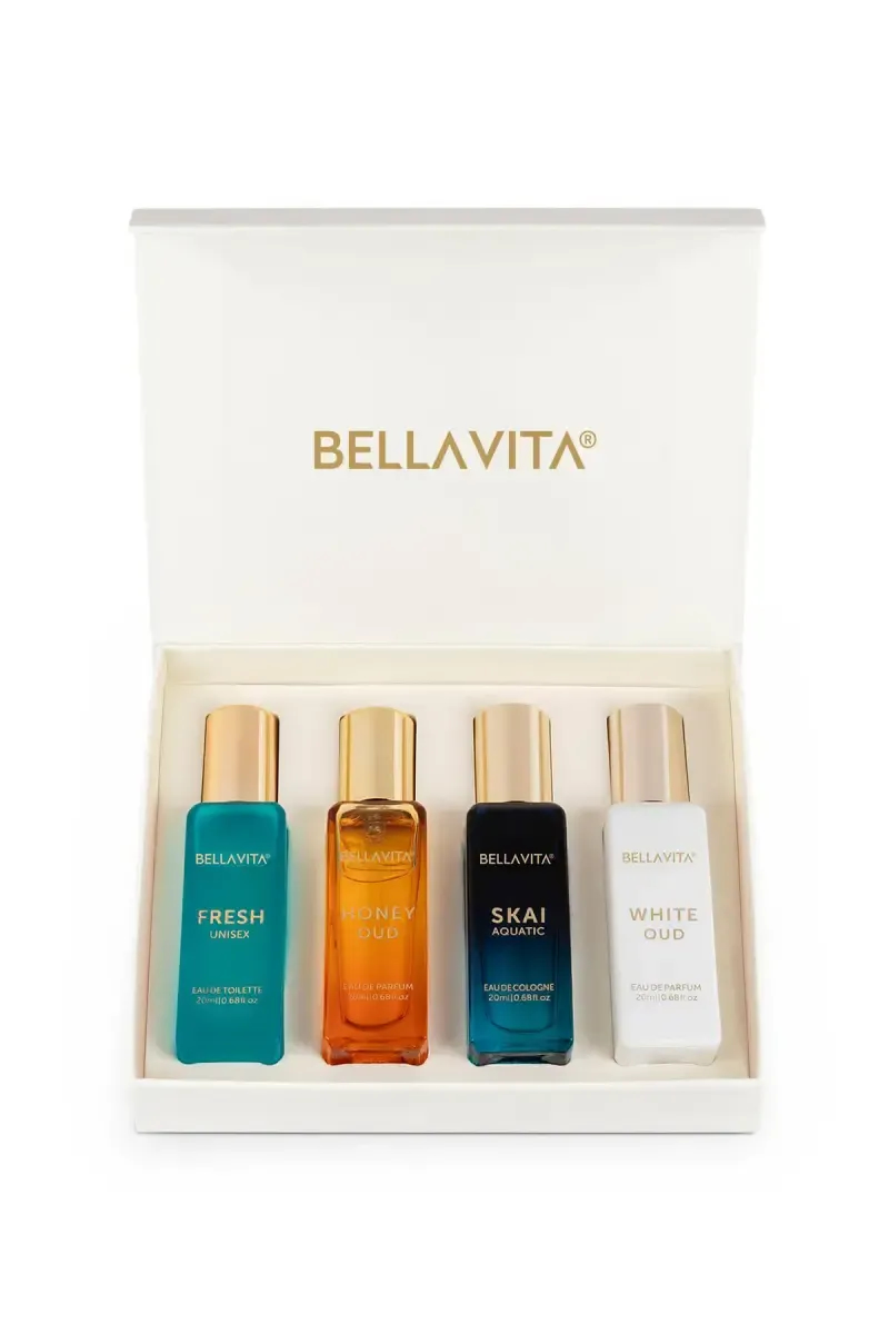 Bellavita Luxury Unisex Eau De Parfum Gift Set - 4 x 20ml