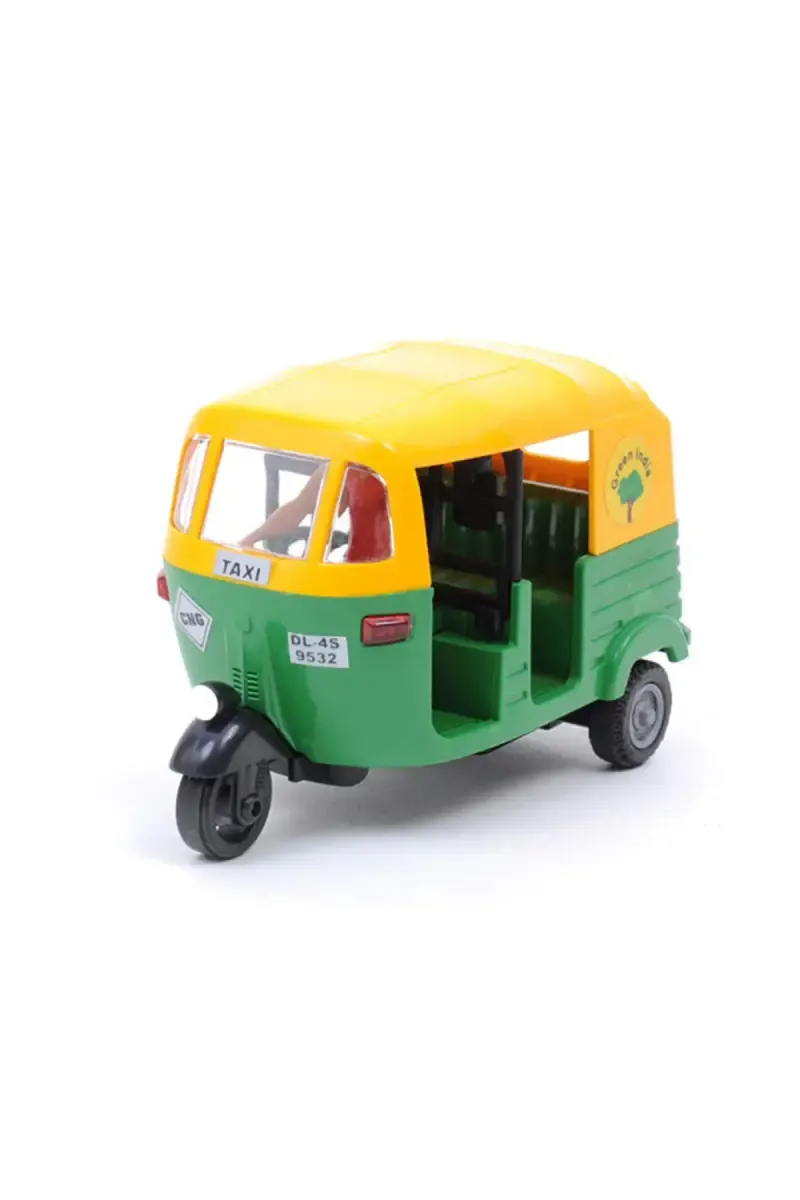 CNG Auto Rickshaw Pull Back Toy (Green)
