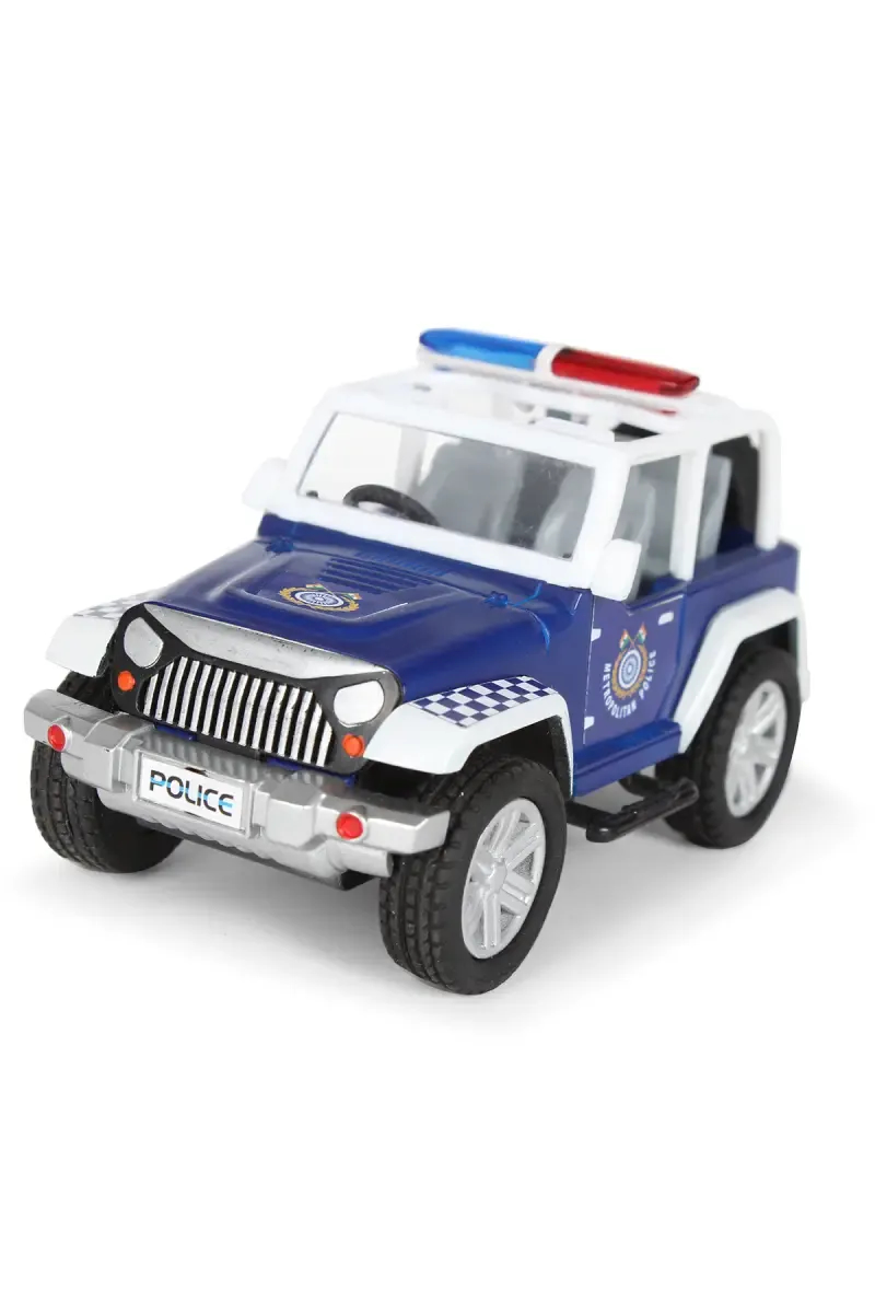 Ranger Police Pull Back Car Toy (Blue-White)