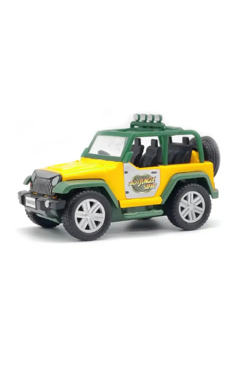 Ranger Jungle Safari Pull Back Car Toy (Yellow - Green)