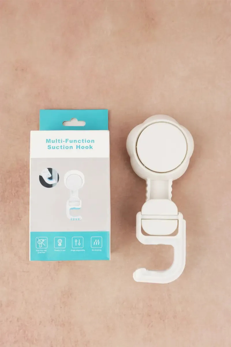 Plastic Wall Mount Vacuum Suction Hook - Pack of 1