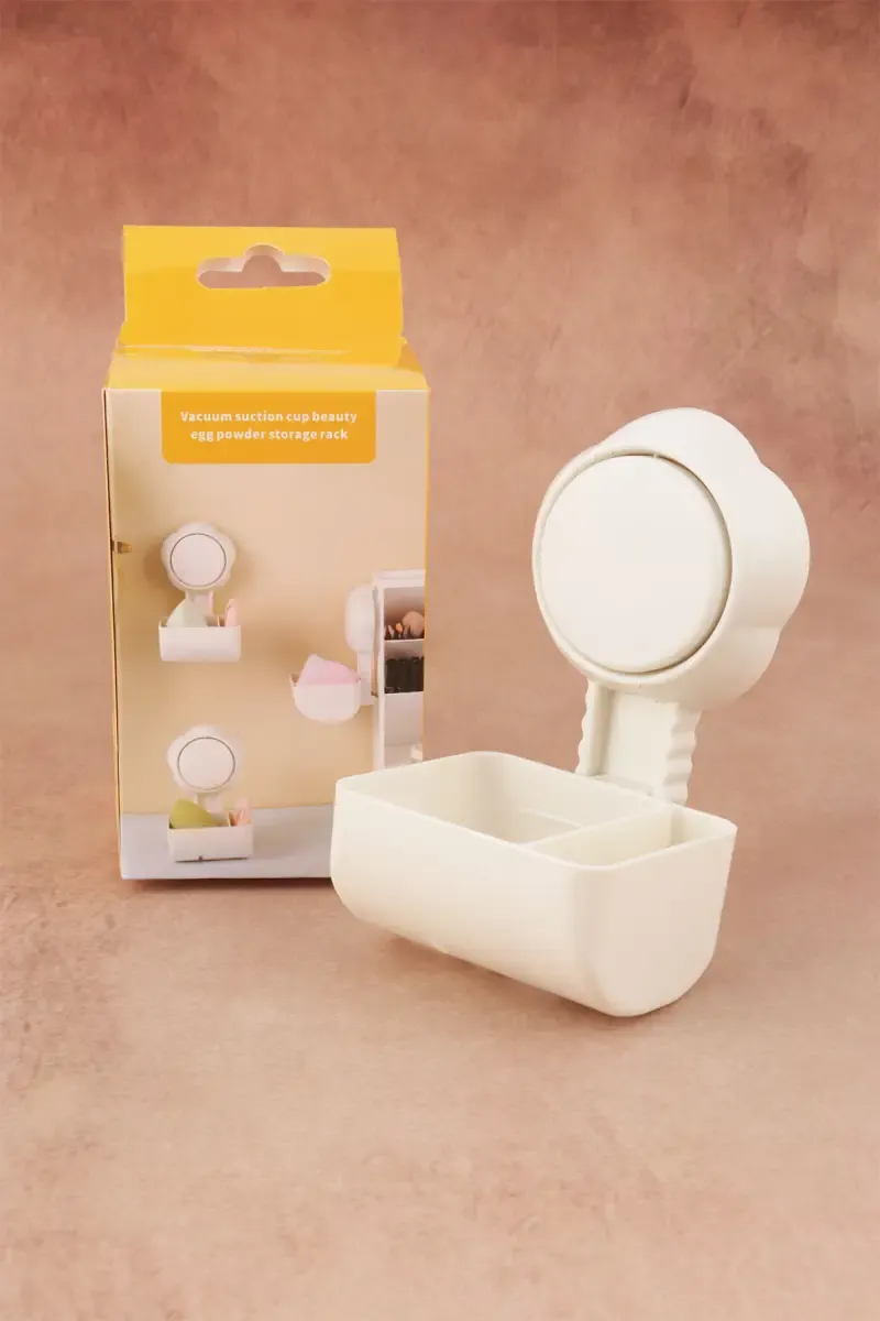 Plastic Wall Mount Vacuum Suction Soap Case - 1 Pc