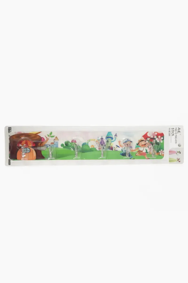 Plastic Multipurpose Wall Stick Hooks - 6 Hooks