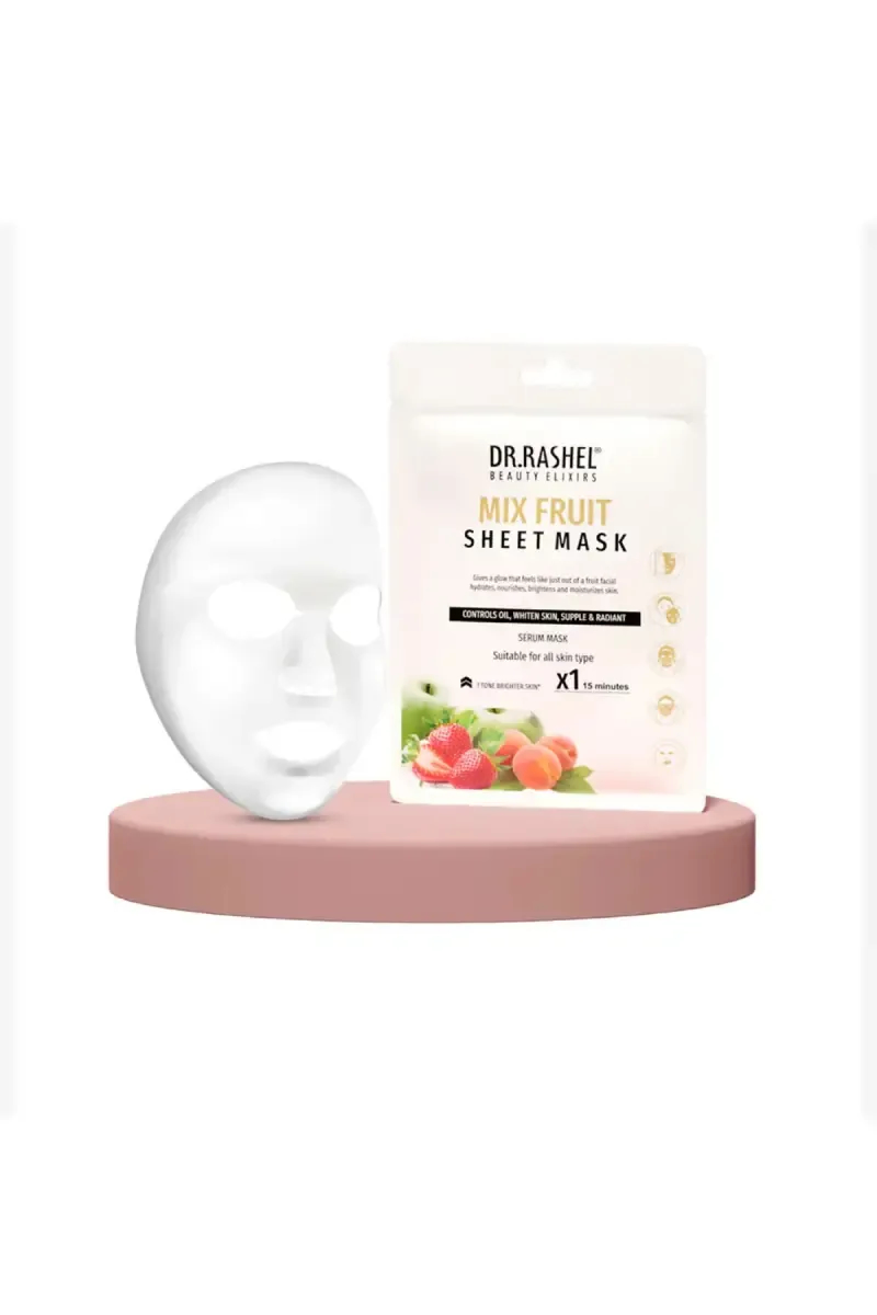 DR.RASHEL Mix Fruit Sheet Mask With Serum - 20gm
