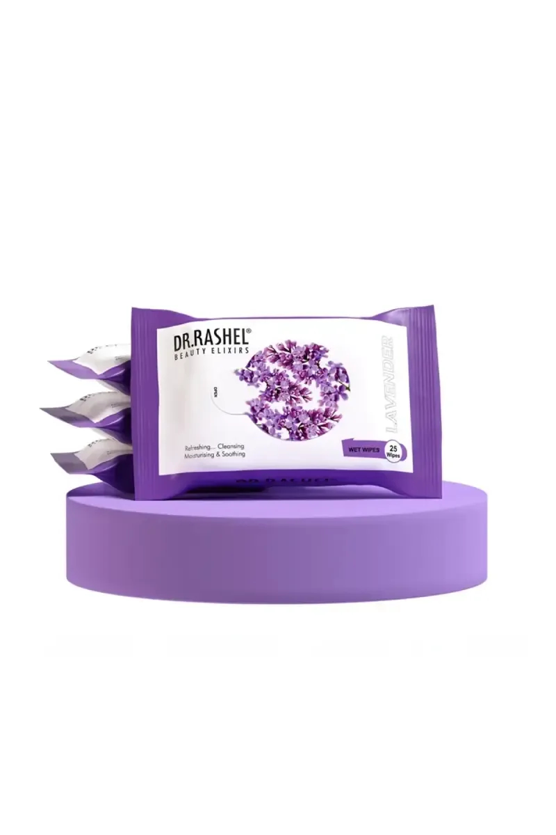DR.RASHEL Lavender Face Wipes - Pack Of 1 (25 Wipes)  