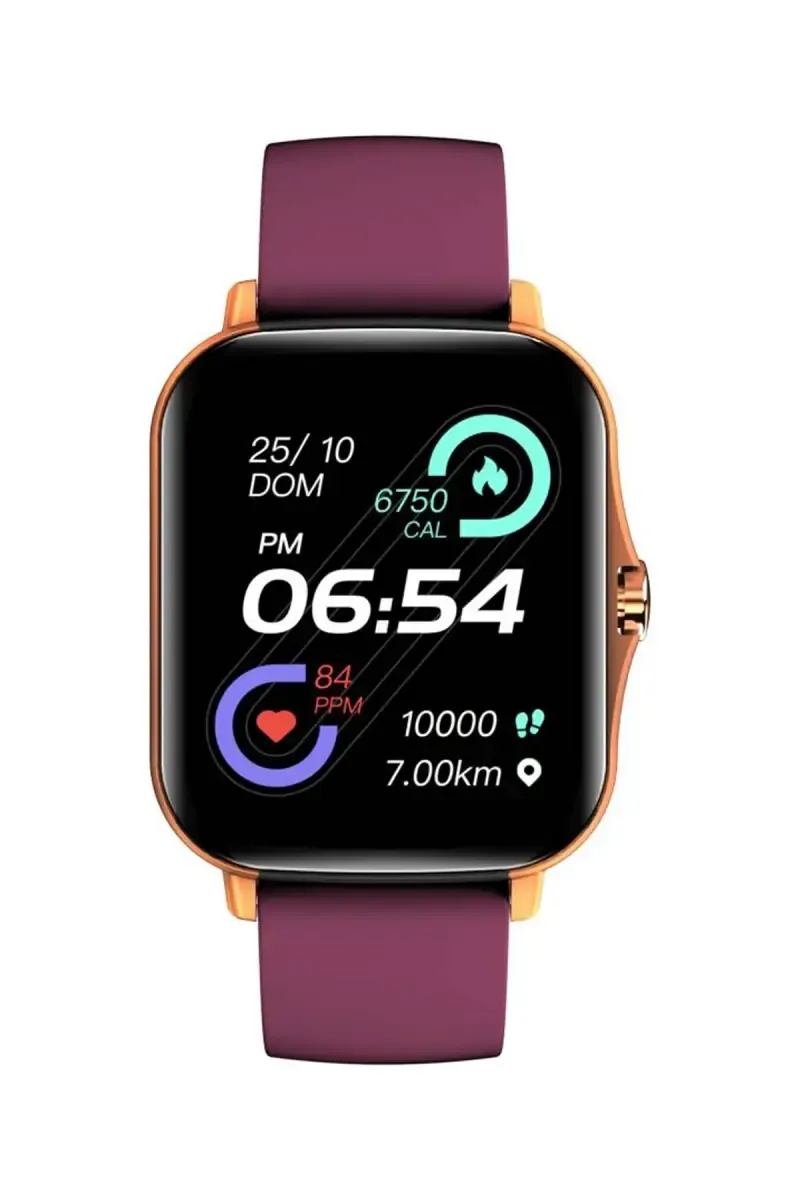 Gizmore GizFit 910 Pro 1.69" Smartwatch with BT Calling, AI Voice Assitance, 500 NITS IPS Display (Burgundy)