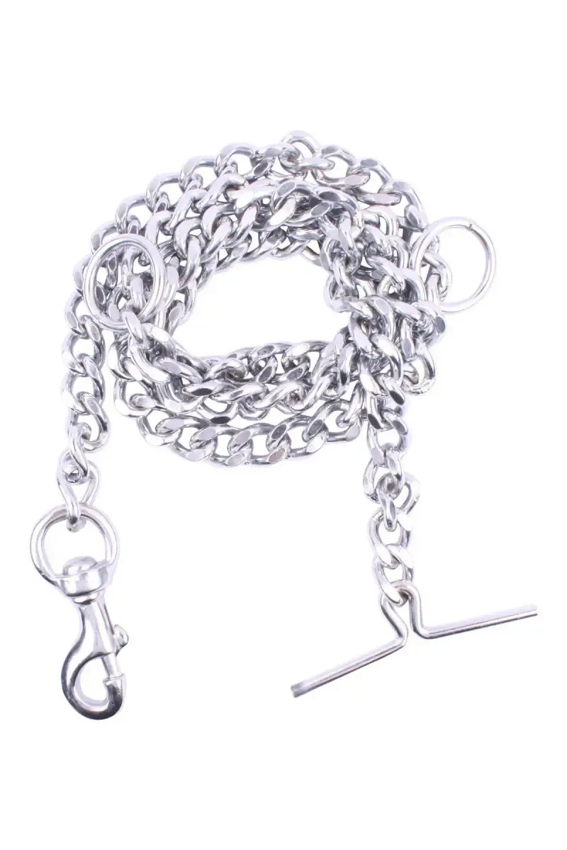Super Chain Stainless Steel Dog Leash (Silver) - Medium