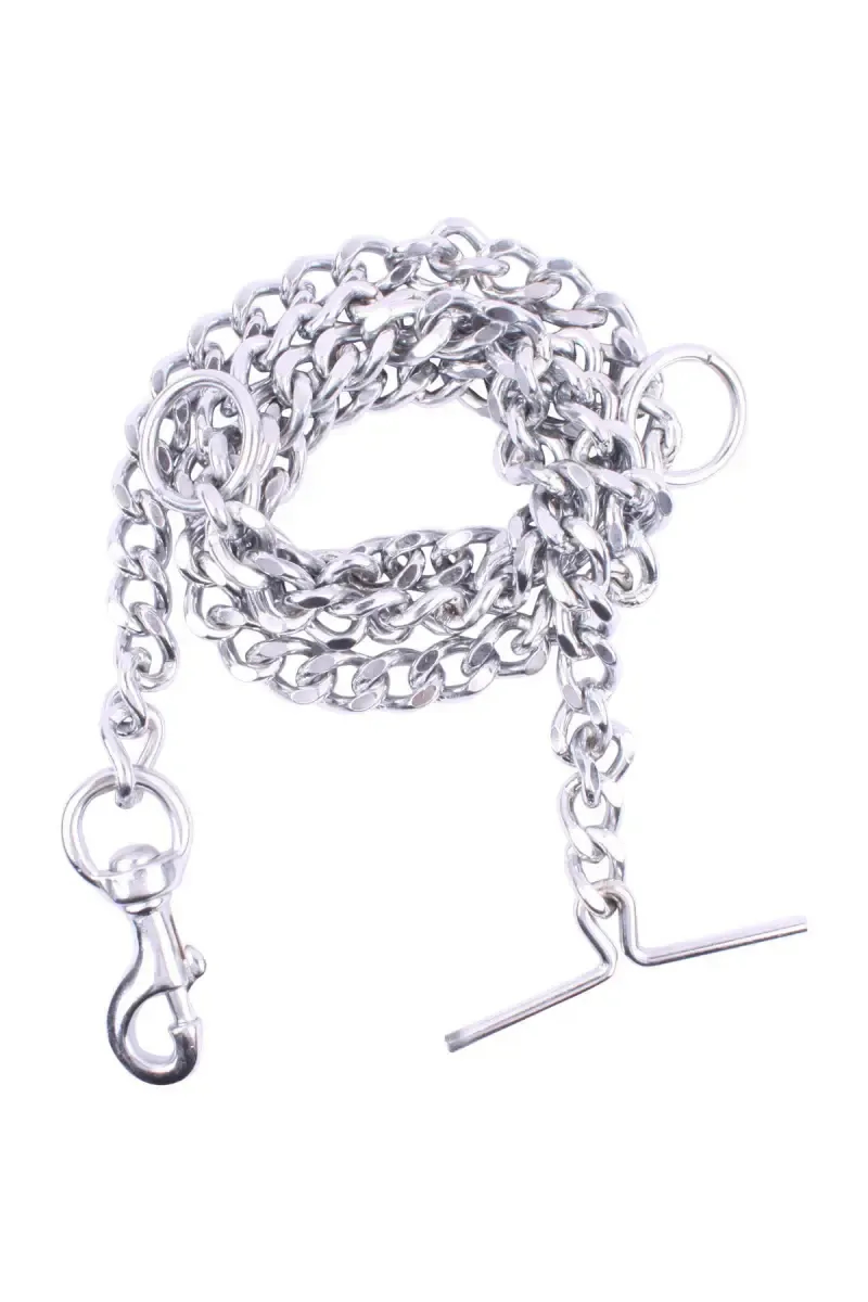 Super Chain Stainless Steel Dog Leash (Silver) - Small