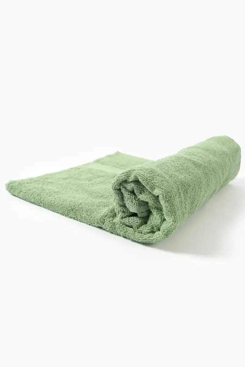 Turkish Cotton Bath Towel, 1 Pc - 75 x 150 Cm (Green) (Leaf Dew)