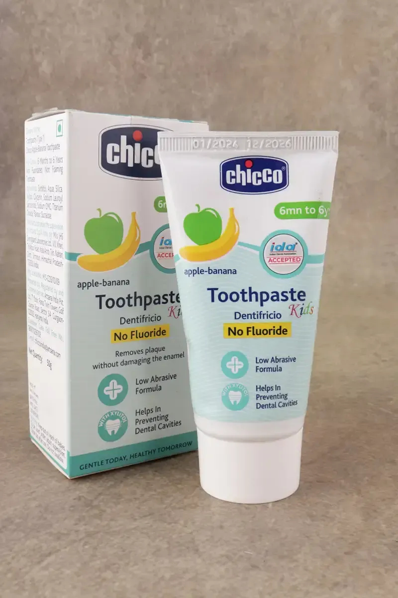 Chicco Dentifricio Toothpaste For Kids - 50g (Apple - Banana) 