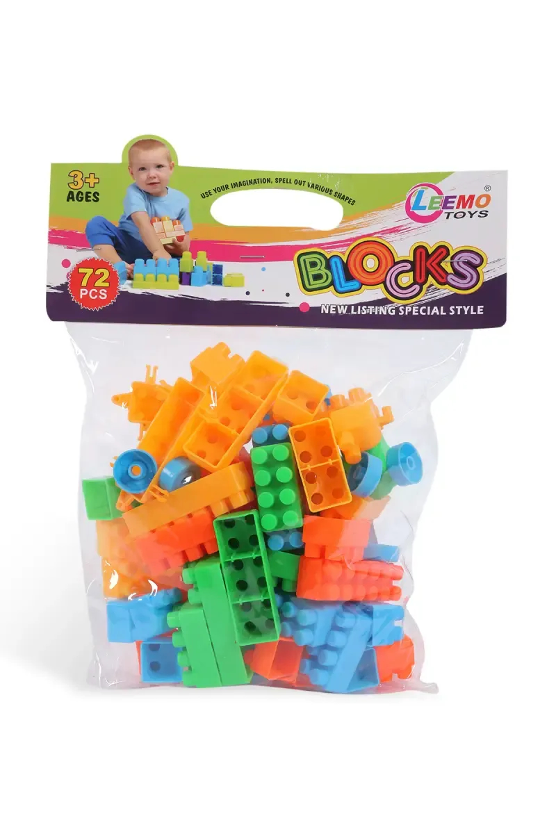 Building Block Play Kit for Kids- 72 Pcs 