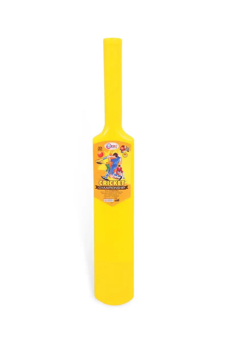 Leemo Plastic Cricket Bat and Ball Set For Kids (Yellow)
