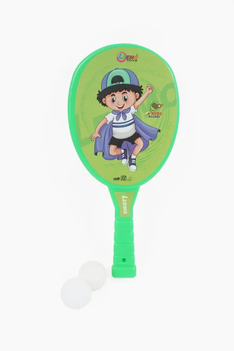 Table Tennis Play Kit For Kids (2 X Ball & 2 X Bat) - Green