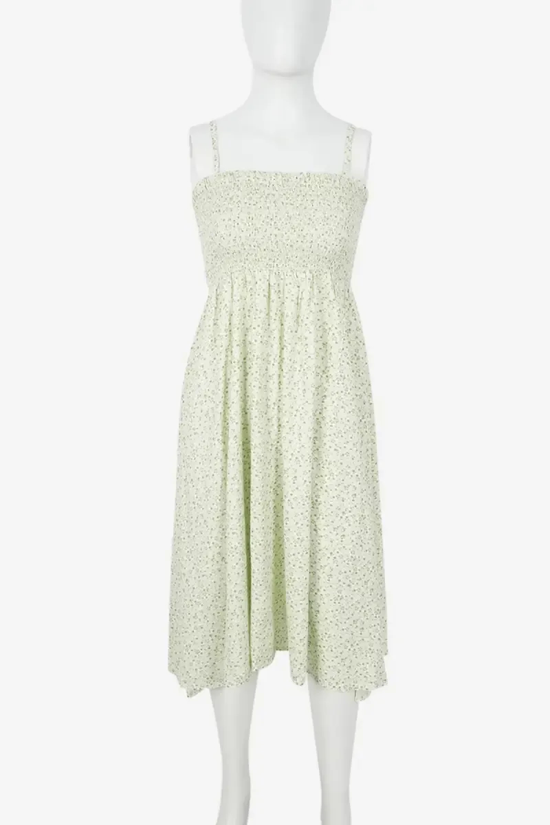 Cotton Blend Printed Western Dress for Women