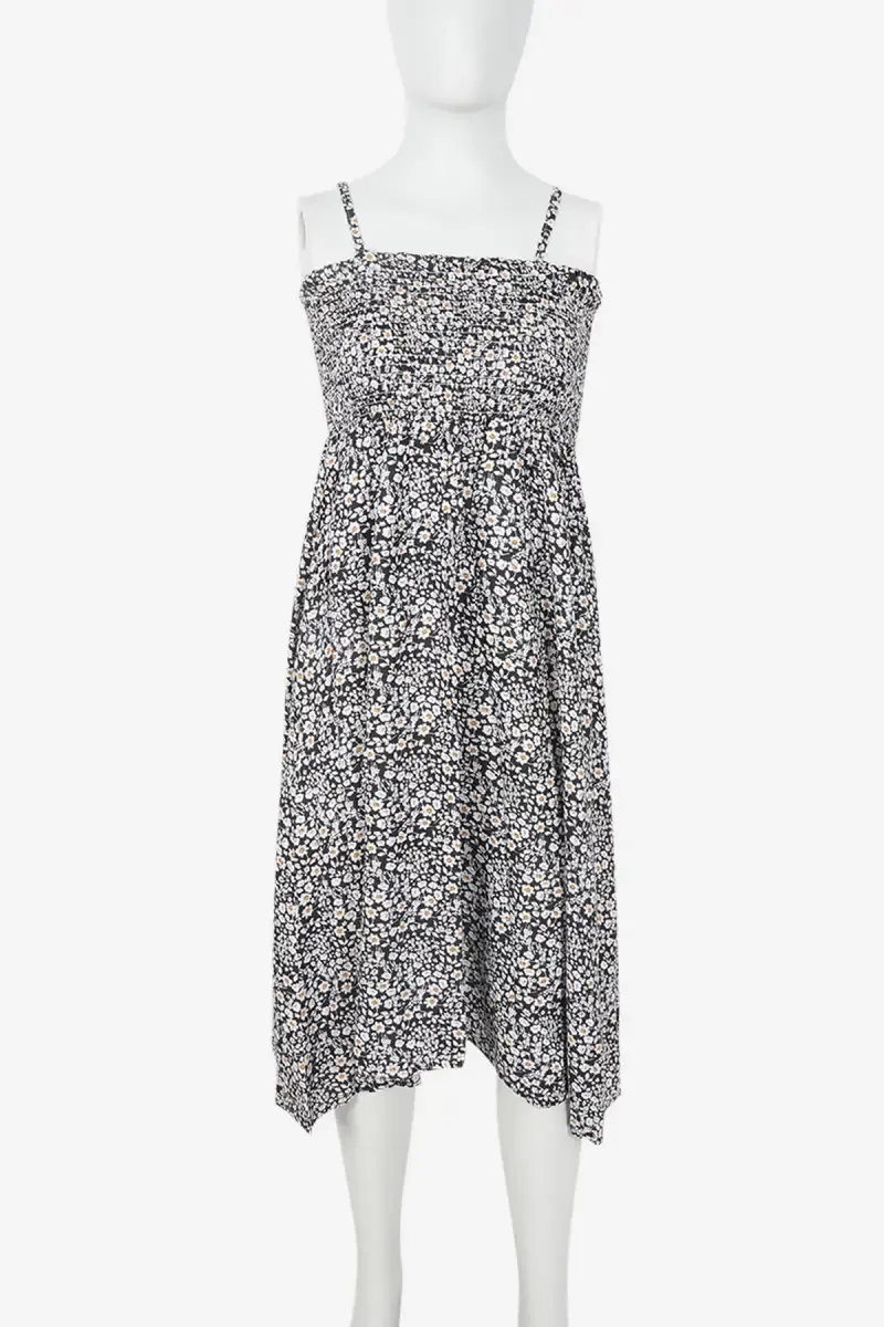 Cotton Blend Printed Western Dress