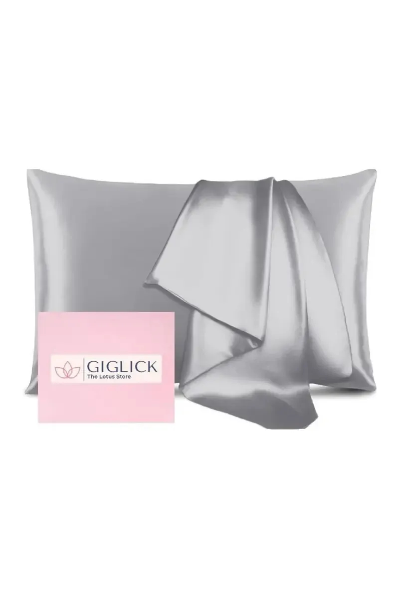 Satin Pillow Covers by Giglick, 2 Pcs – 68 x 43cm (Maroon)