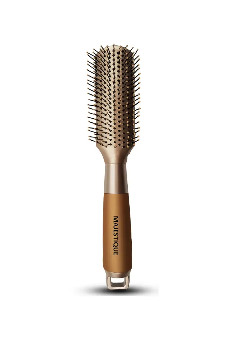 Golden Round Hair Brush (Gold) - Pack of 1