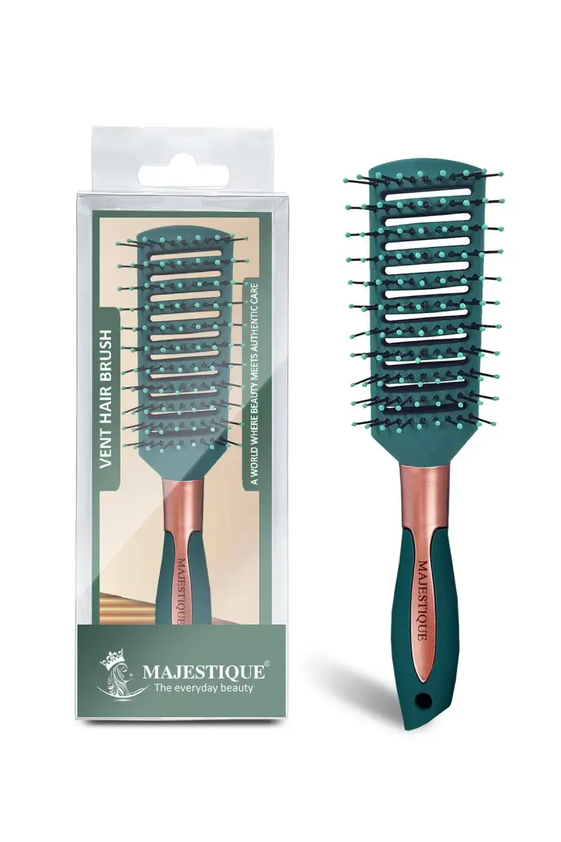 Vented Hair Brush for Blow Drying (Green) - Pack of 1